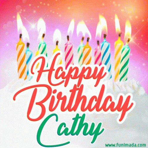Happy Birthday Cathy Her Special Day GIF - Happy Birthday Cathy Her Special Day Candles GIFs