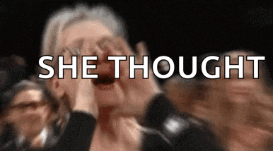 Yelling Meryl Streep GIF