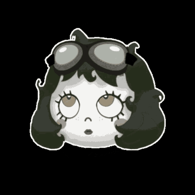 a cartoon drawing of a panda wearing goggles and a mask