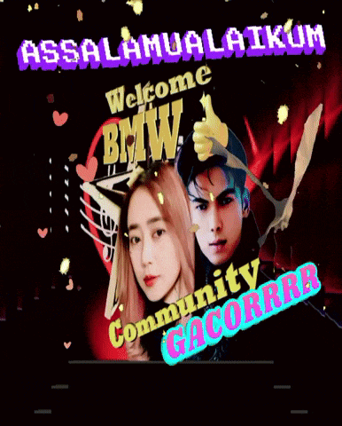a poster that says welcome bmw community gacorrer on it