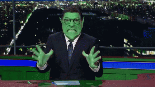 Stephen Colbert Gremlin GIF - Stephen Colbert Gremlin Mad GIFs