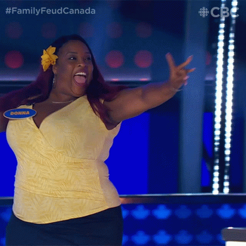 Peace Sign Donna GIF - Peace Sign Donna Family Feud Canada GIFs