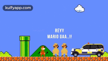 a screenshot of a video game with the words reyy mario gaa on it