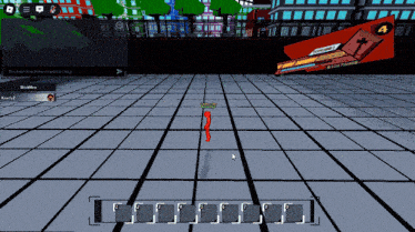 a screenshot of a video game that says to chat click here or press play