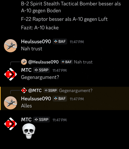 a screenshot of a text conversation between heulsuse090 and mtc at 11:47 pm