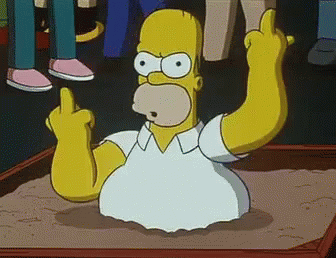 Homer Flipping Everyone Off - The Simpsons GIF - Fi GIFs