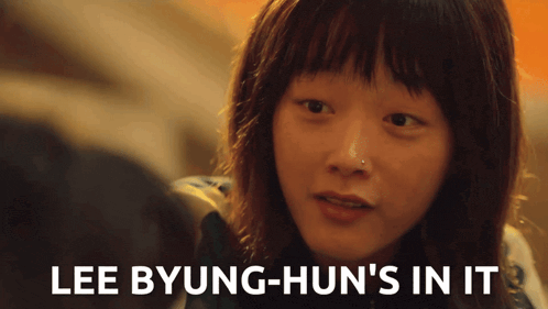 lee byung-hun 's in it is written on a picture of a woman