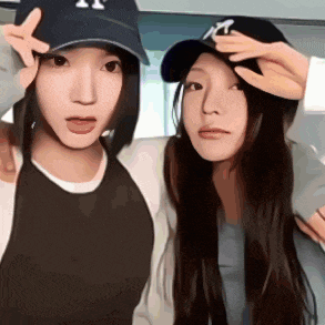 two women wearing hats with the letter y on them
