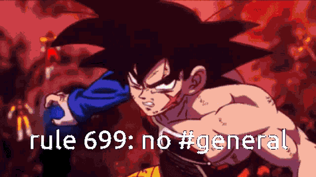 a picture of a cartoon character with the caption rule 699. no # general