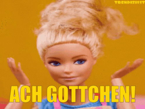 Ach Gottchen Shocked GIF - Ach Gottchen Shocked Barbie GIFs