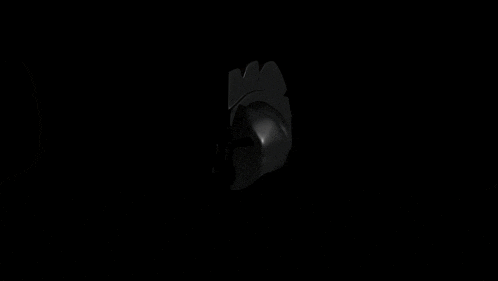a 3d rendering of a black heart on a black background