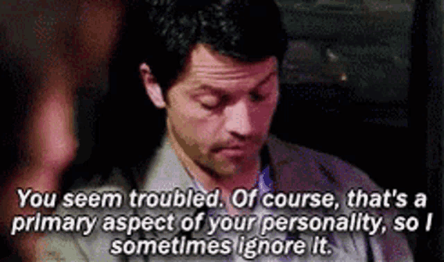 You Seem Troubled Of Course GIF - You Seem Troubled Of Course Thats A Primary Aspect Of Your Personality GIFs