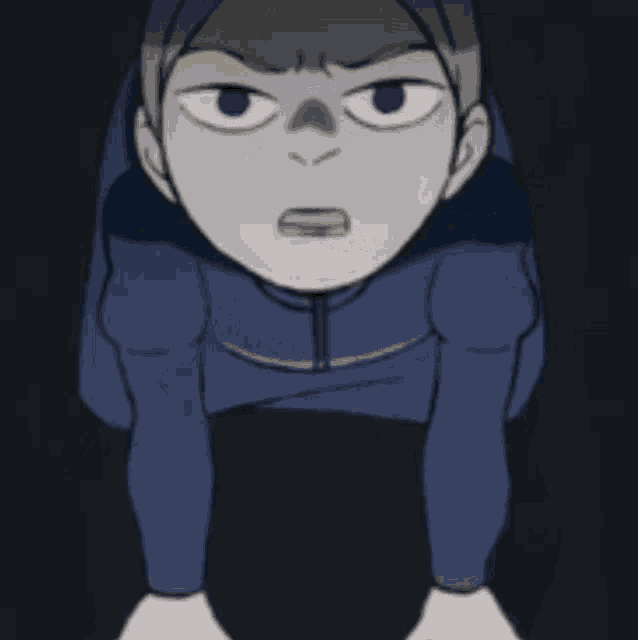 a cartoon drawing of a man with his mouth open