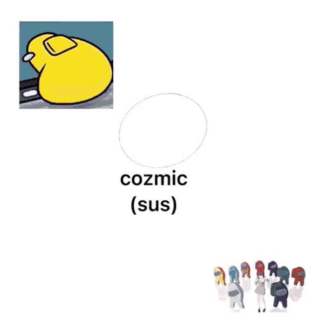a drawing of a cartoon character with the name cozmic written on it