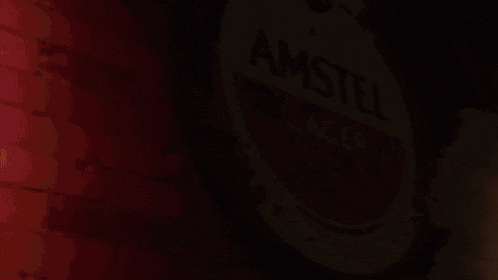 a sign for amstel lager amsterdam holland
