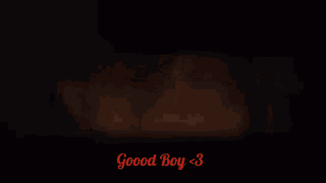 a drawing of a man with the words " good boy < 3 " below it
