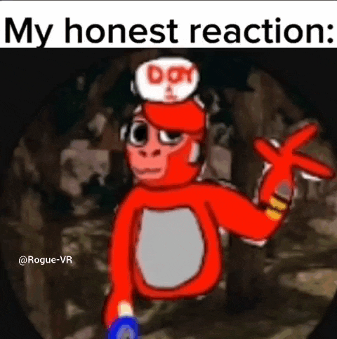 a cartoon of a red monkey wearing a don 't worry hat .
