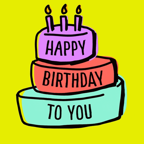 a birthday cake with the words happy birthday to you written on it