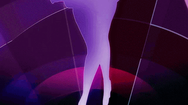 a purple background with a silhouette of a person