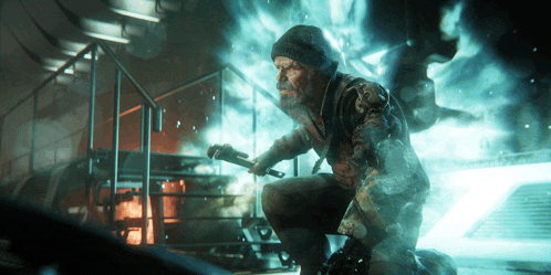 a man with a beard is holding a wrench in a video game