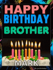 a birthday card for a brother named mark