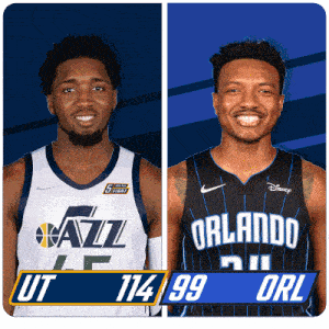 two basketball players one from utah and one from orlando