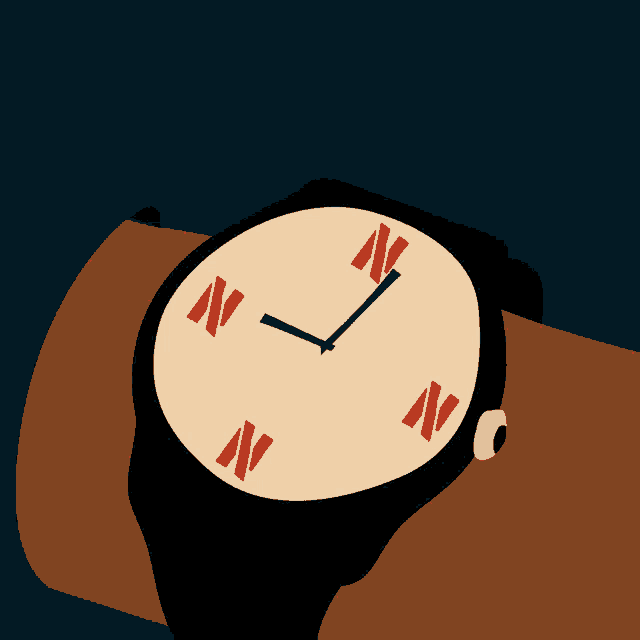 a watch that has the letter n on the face of it