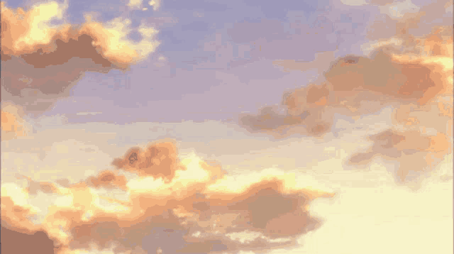 a painting of a cloudy sky with the sun shining through it