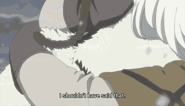 a cartoon character says " i shouldn t have said that "