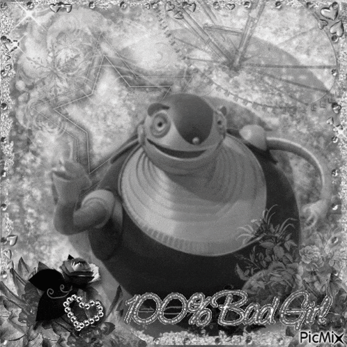 a black and white photo of a turtle with the words 100 % bad girl on the bottom