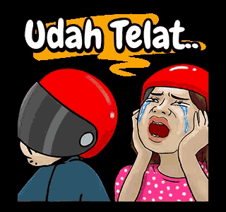 a cartoon of a man wearing a helmet next to a woman crying
