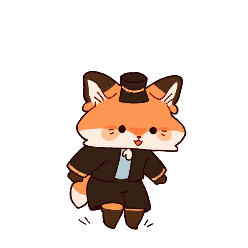 a drawing of a fox wearing a top hat