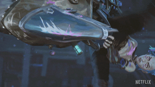 a netflix advertisement shows a person being attacked by a machine