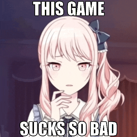 a girl with pink hair and a bow on her head is making a funny face while holding her hand to her chin .