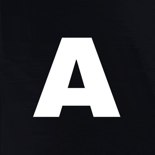 a white letter a with a triangle in the middle
