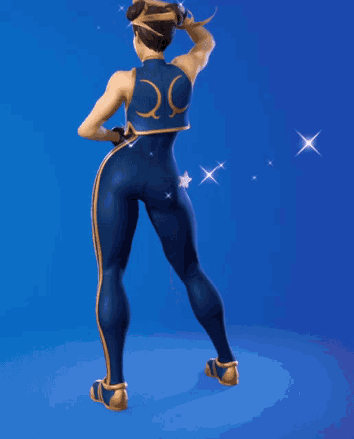 a woman in a blue outfit has the number 20 on the back of her top
