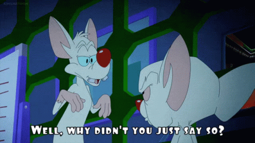 Animaniacs Pinky GIF - Animaniacs Pinky Well Why Didnt You Just Say So GIFs