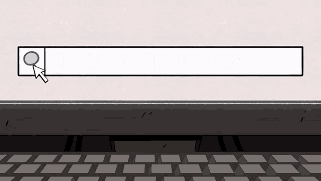 a computer screen with a search bar and a magnifying glass in it