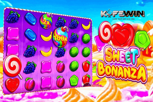 a slot machine called sweet bonanza is displayed