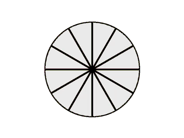 a drawing of a colorful circle with a black outline on a white background