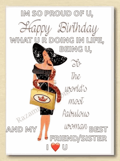 a birthday card that says im so proud of you happy birthday what ur doing in life being u