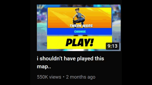 a screenshot of a video game that says i should n't have played this map