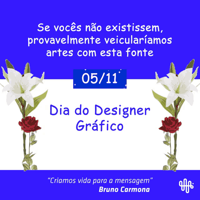 a poster with flowers and the date 05/11