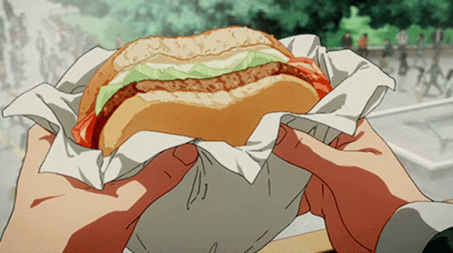 Hamburger Anime GIF - Hamburger Burger Anime GIFs