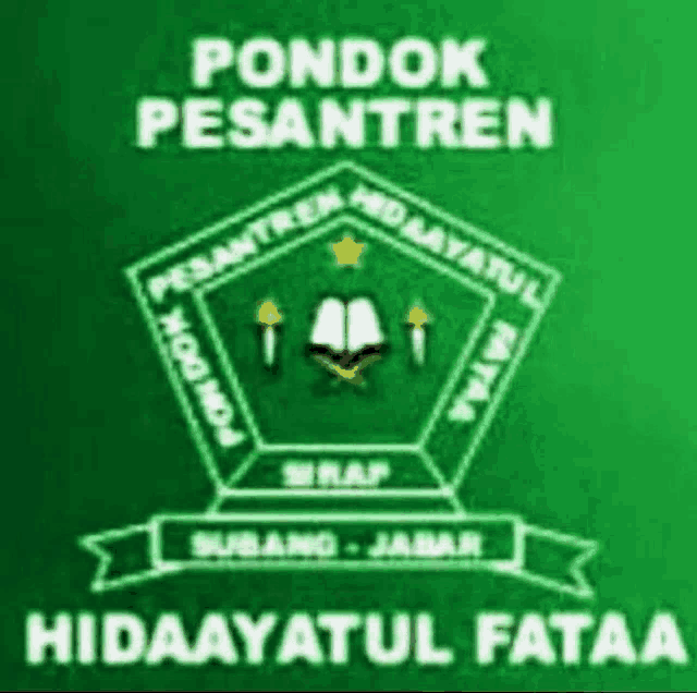 a green and white logo for pondok pesantren hidaayatul fataa