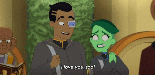 I Love You Too Ensign Rutherford GIF - I Love You Too Ensign Rutherford Ensign Tendi GIFs