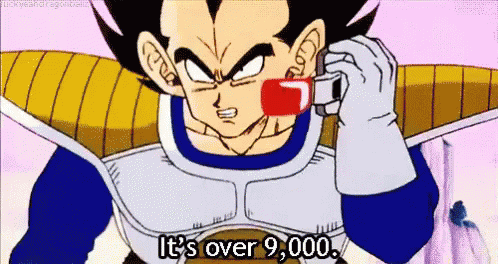 Its Over9000 Dragonball Z GIF - Its Over9000 Over9000 Dragonball Z GIFs