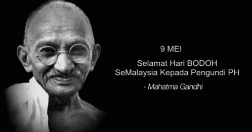 Bodoh Mahatma Ghandi GIF - Bodoh Mahatma Ghandi 9mei GIFs