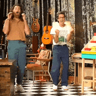 Rhett And Link Cheer GIF - Rhett And Link Cheer Yay GIFs