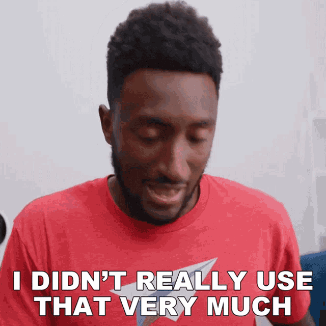 I Didnt Really Use That Very Much Marques Brownlee GIF - I Didnt Really Use That Very Much Marques Brownlee I Didnt Use It Very Often GIFs